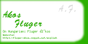akos fluger business card